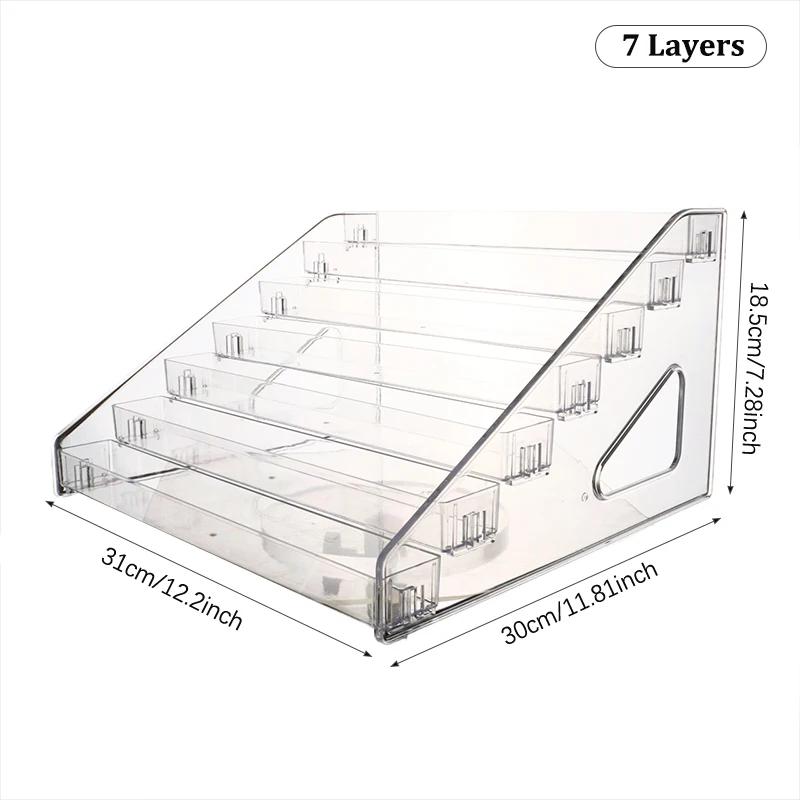 

3/4/5/6/7 слоев подставка для лака для ногтей прозрачная косметическая стойка держатель органайзер для бутылочек с эфирными маслами