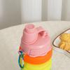 Silicone Foldable Water 420/500ml Bottle for Sports Leakproof Water Bottle with Carabiner Collapsible Cycling Water Bottle