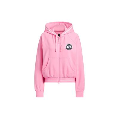Verbiage Cropped Jacke mit Spleißdruck und Kapuze Damen Oberbekleidung Gebetsrosa JI8900