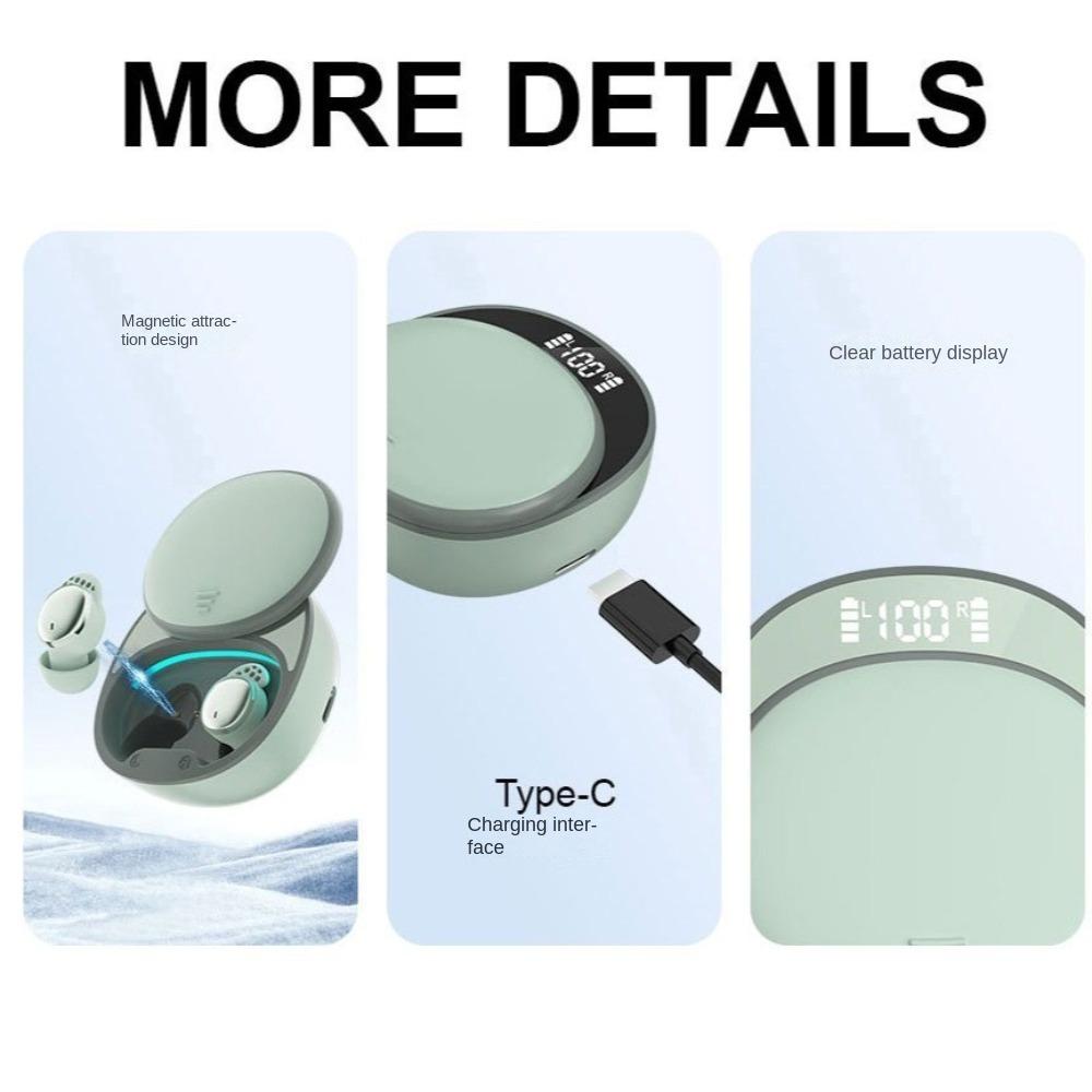 Mini Design Sleep Earbuds LED Power Display Touch Control Noise Blocking Earbuds Comfortable Bluetooth 5.3 Sports Headset