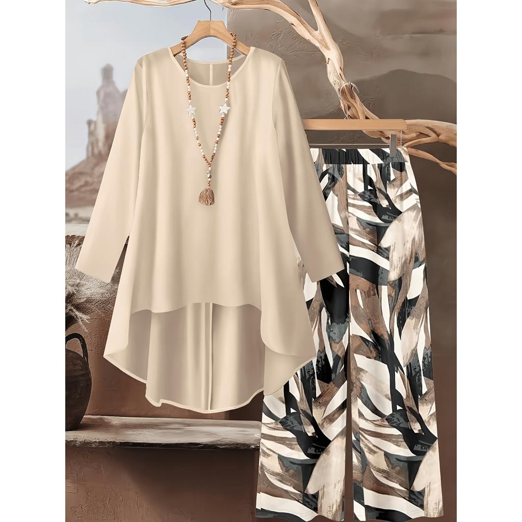 Ladies', Fashionable, Elegant, Printed Set, Polka Dot, Loose, Casual Set