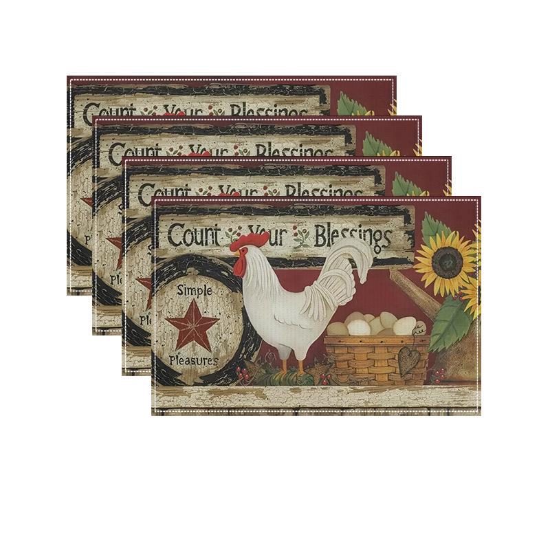 Heat-Resistant Stain-Proof Linen Party Placemats - Festival Collection