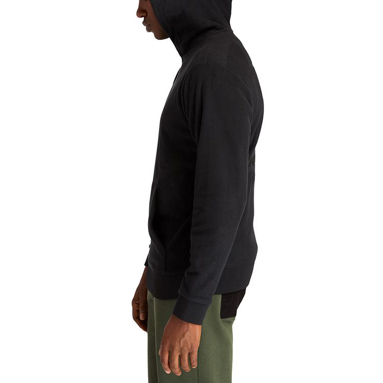 Timberland Fleece Lined Hooded Sweatshirt Men Sweatshirts Black A22GC-001