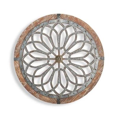 Simple Vintage Round Wooden Pendant Diamond Wall Hanging Pattern Wall Decoration Home Room Acrylic Soft Decoration Home Decor