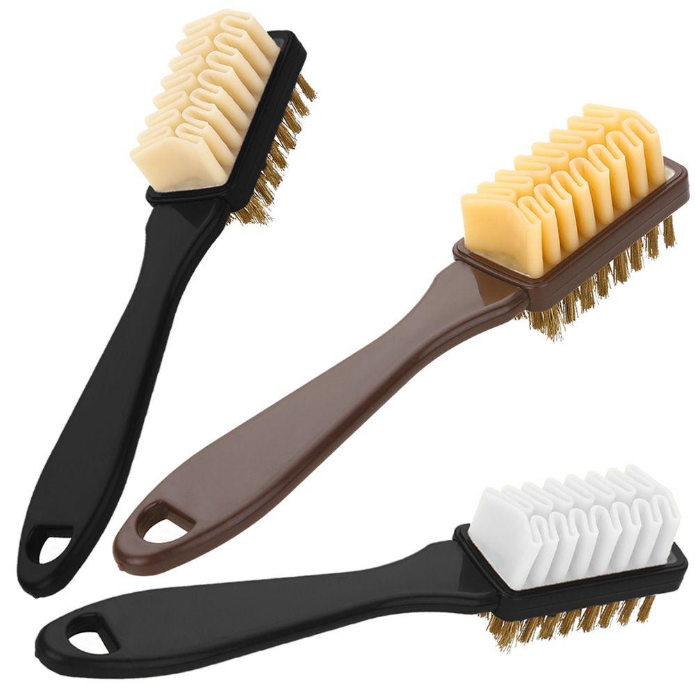 Random Color Plastic Multipurpose Superfine Shoes Brush Dust Cleaning Leather Cleaner Long Handled