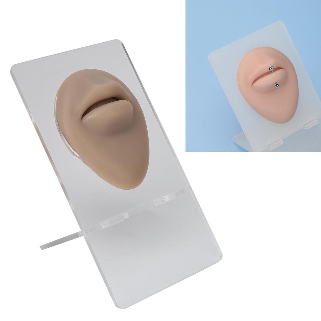 Silicone Lips Model 3D High Simulation Lifelike Elastic Lip Piercing Tattoo Practice Fake Lip Model for Training
