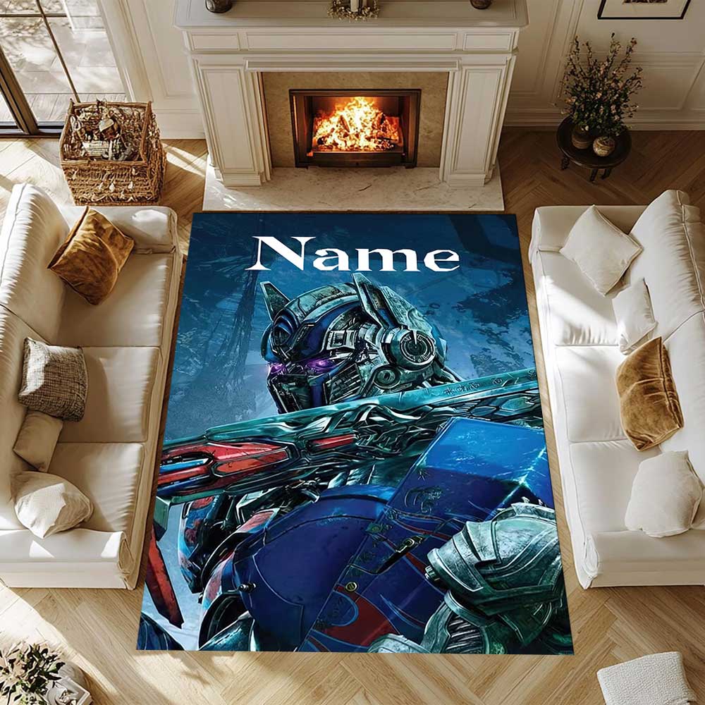 Love Transformers (20) Customize your name rug, office chair cushion, home bedroom living room gift.