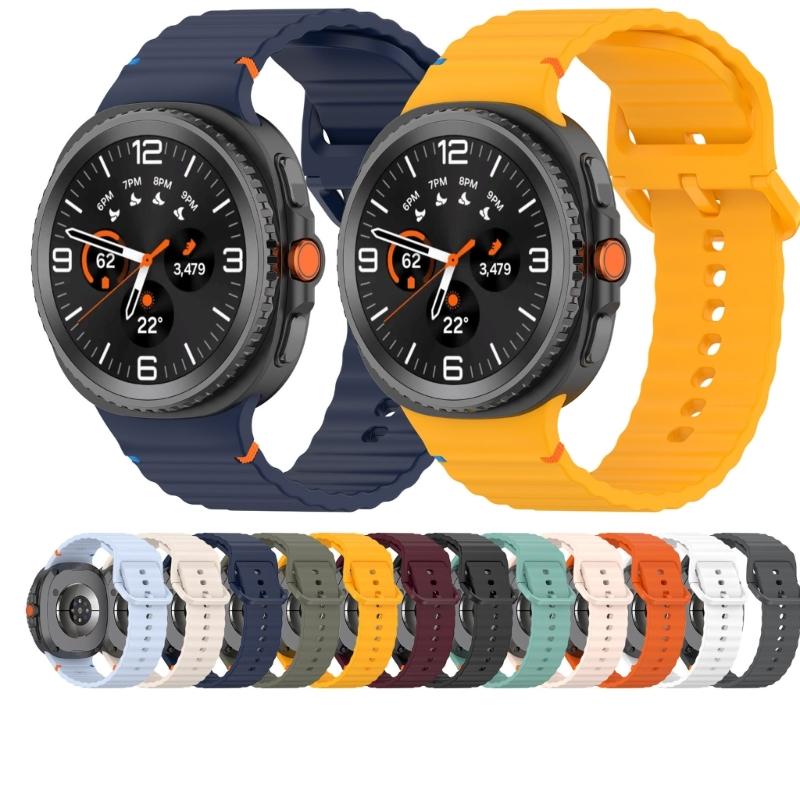 Wavy Silicone Replacement Band Smartwatch Adjustable Lightweight Designs Flexible Sport Watch Straps for Watch8