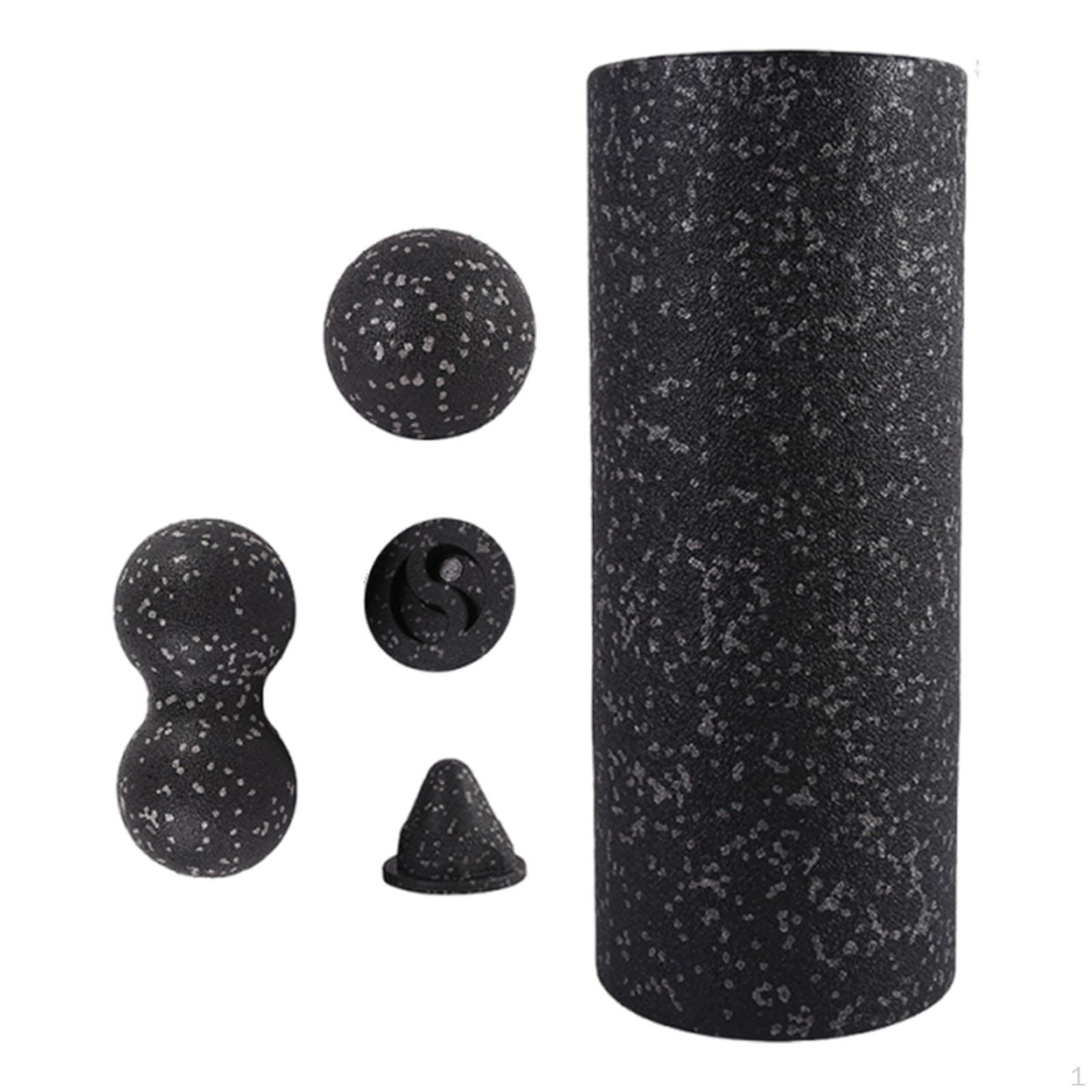 

5 Pieces Foam Roller Massage Fitness Sturdy Accessories Yoga Block Column for with Dot
