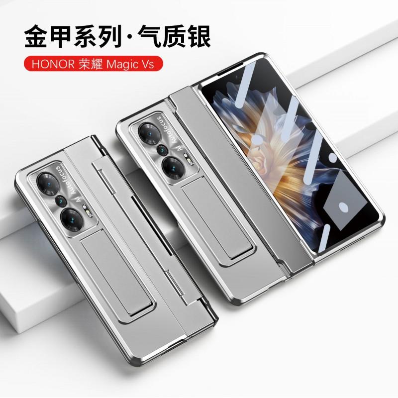 Slim Foldable Phone Case Honor Magic Full Coverage Transparent PC Shell With Built-in Stand Shockproof Scratch Resistant