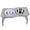 Portable Double Stainless Steel Pet Bowl Set