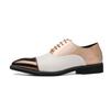 Men's Plus Size Casual Fashion Color Block Pointed Toe Leather Shoes