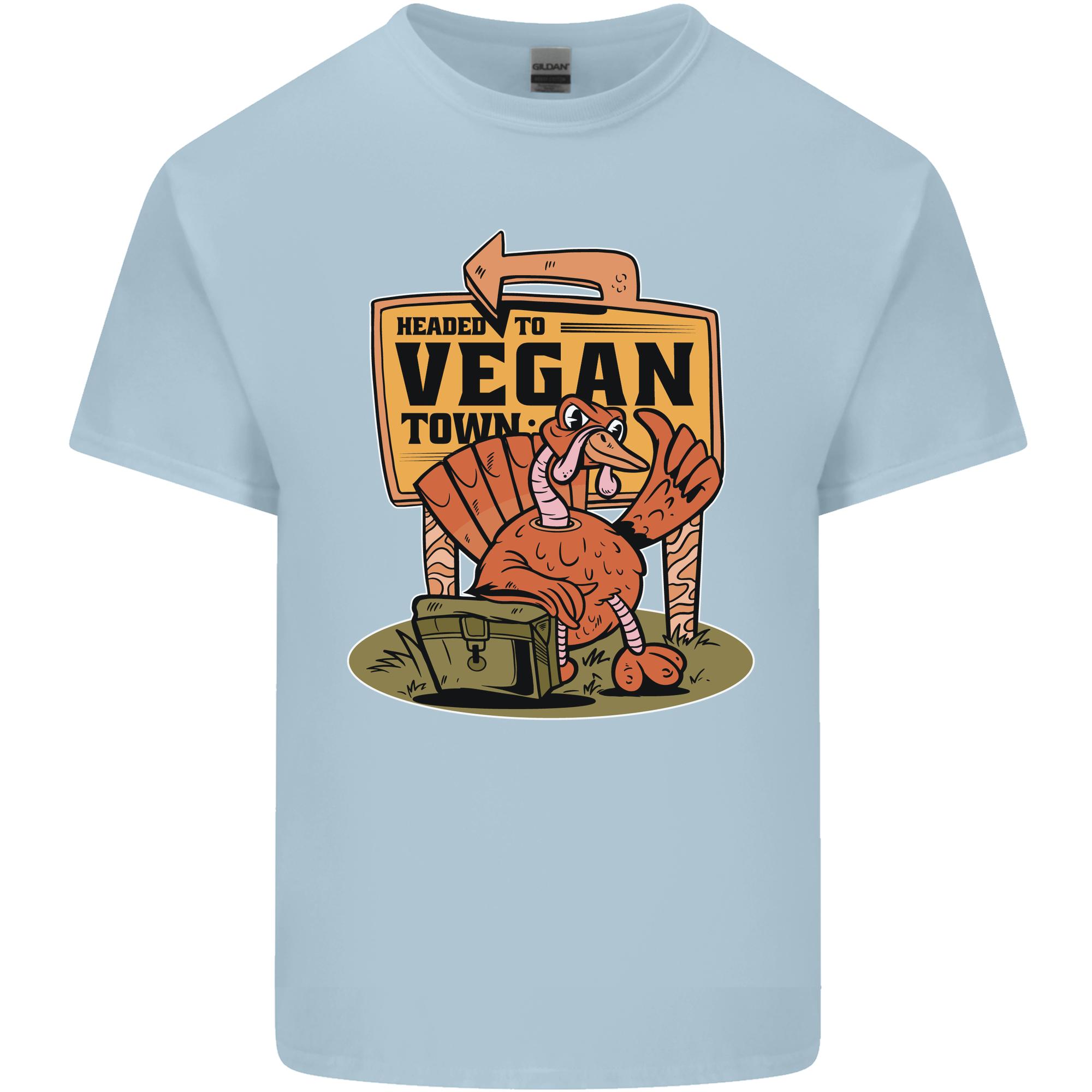 Heading to Vegan Town Funny Turkey Unisexs Light Cotton TShirt S