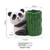 Minimalist Cute Panda Pencil Holder, Handmade Resin Desk Organizer for Office Desk, Kawaii Animal Statue for Collection