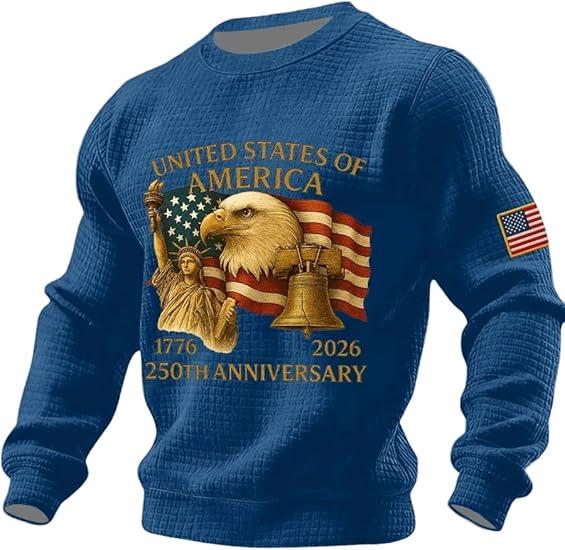 2025 Men's Plaid Embroidery Round Neck Digital Hoodie - New Loose European and American Style