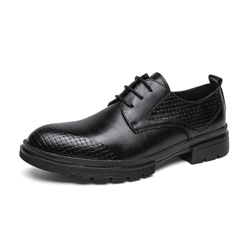 Fashion Business and Casual Men's Leather Shoes Comfortable Retro British Style Fashion Party Dress Office Shoes Groom's Wedding Shoes