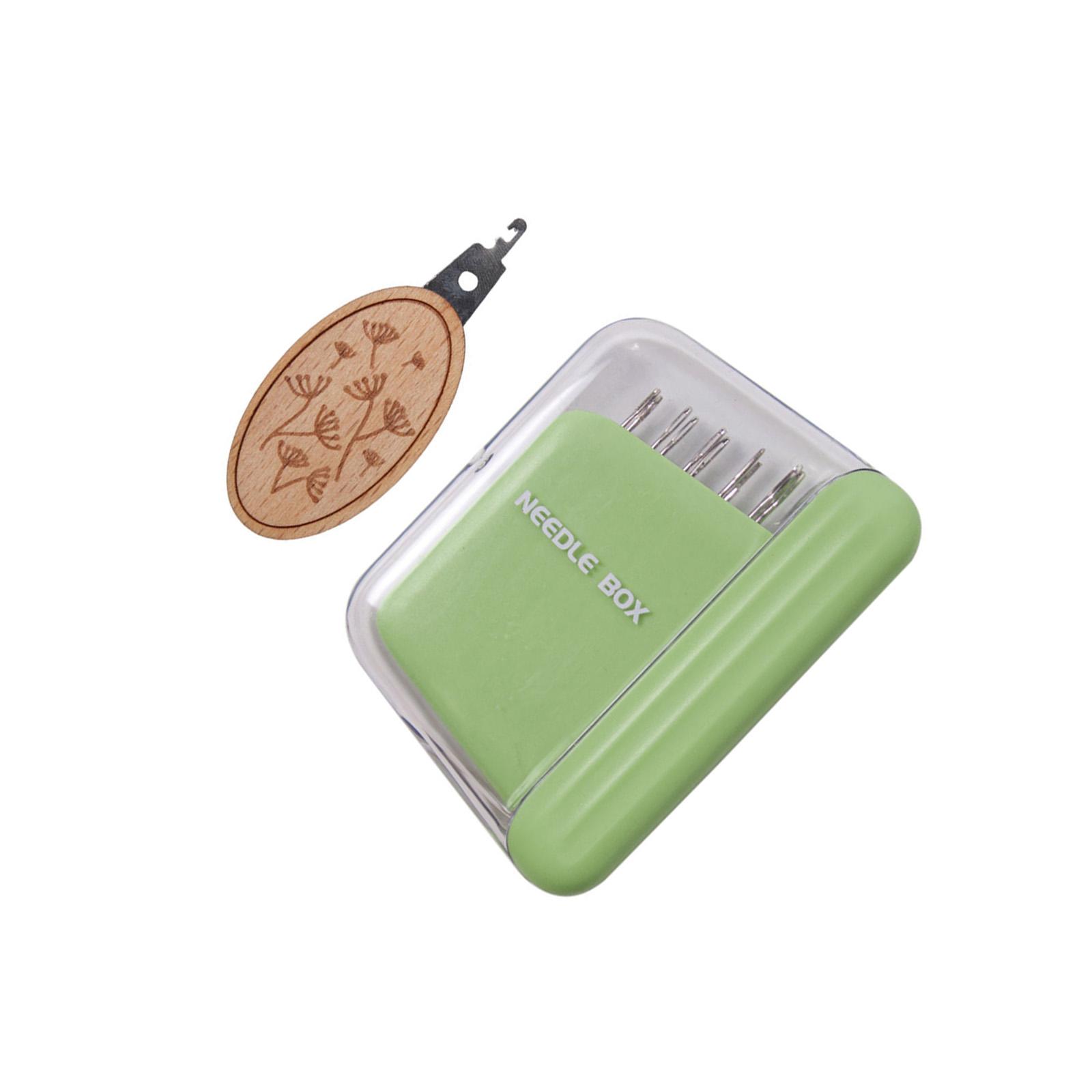 

10 штук игл для ручного шитья с магнитным футляром и нитковдевателем, ассорти размеров, игла с большим ушком для квилтинга и вышивки розового золота