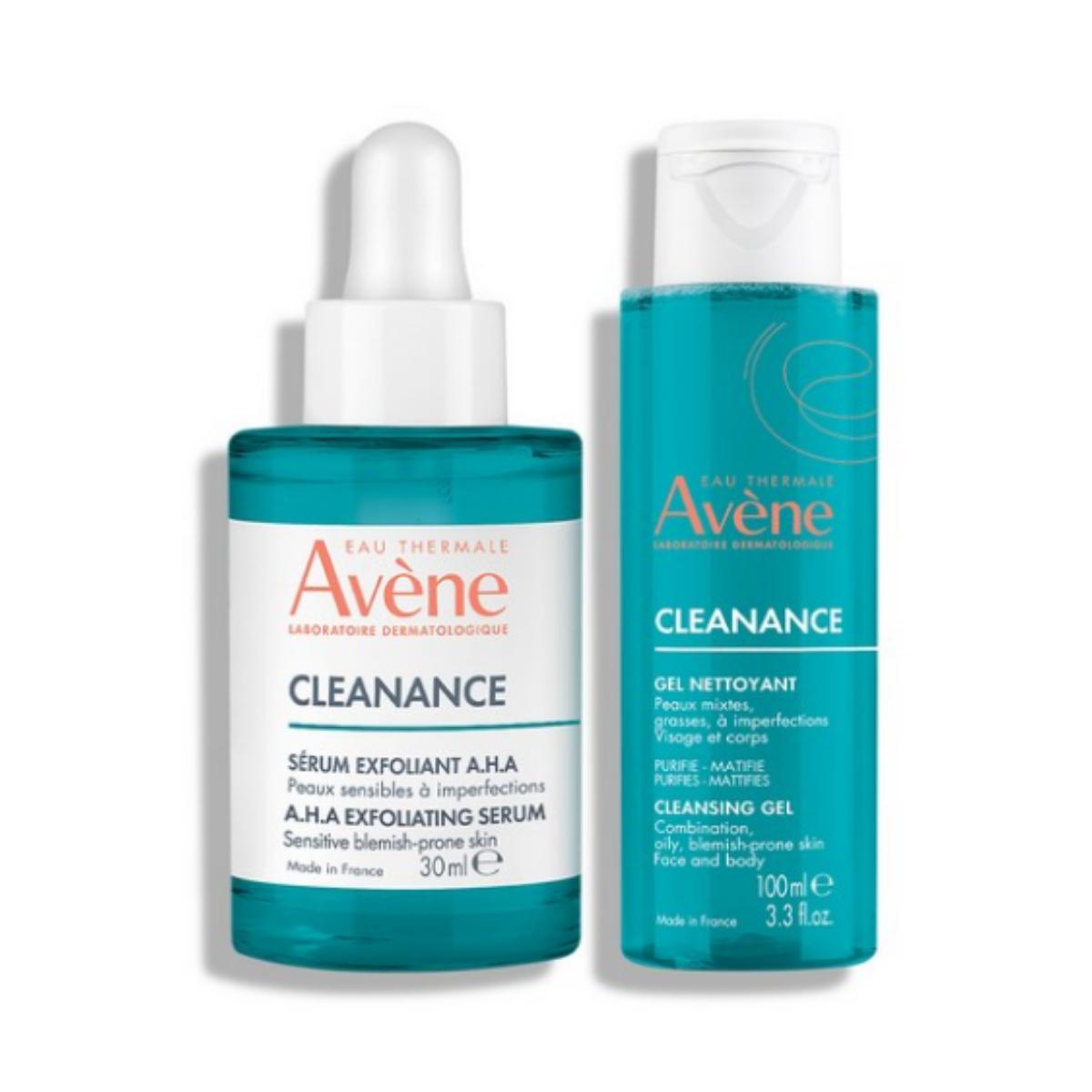 

Avène Clynance A.H.A Сыворотка — 30 мл Avène Мягкое кислотное пенящееся средство для умывания — 100 мл