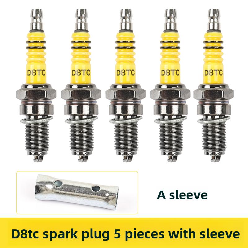 Three-wheel motorcycle ATDC D8TC spark plug, suitable for 125/150 engine ignition plugs as a universal accessory.