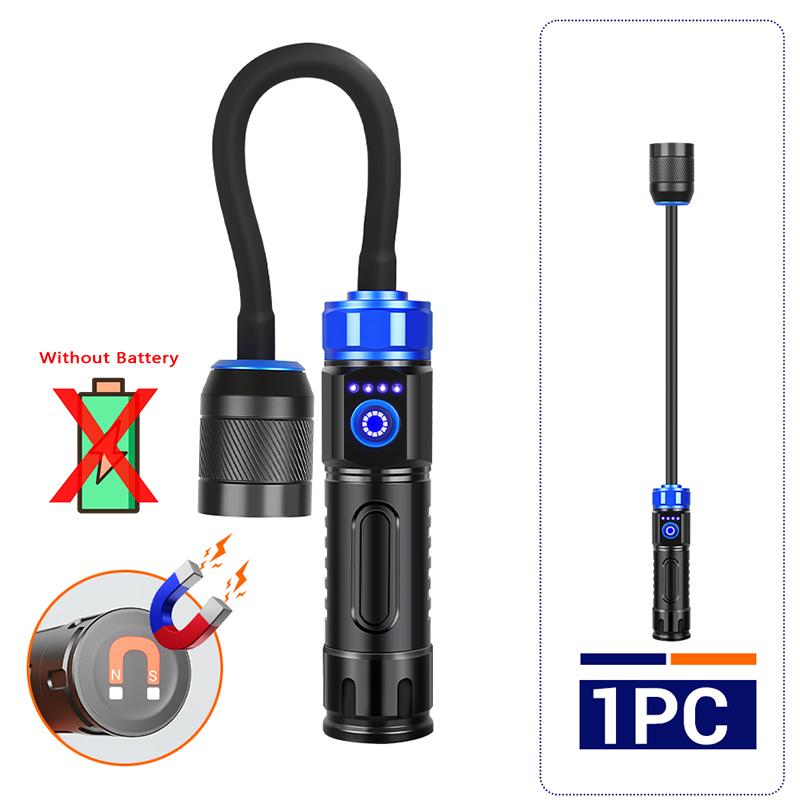 Magnetic LED Flashlights, 360° Rotation Lamp Head,Aluminum Alloy Rechargeable Work Torch,Waterproof Outdoor BBQ Camping Lights