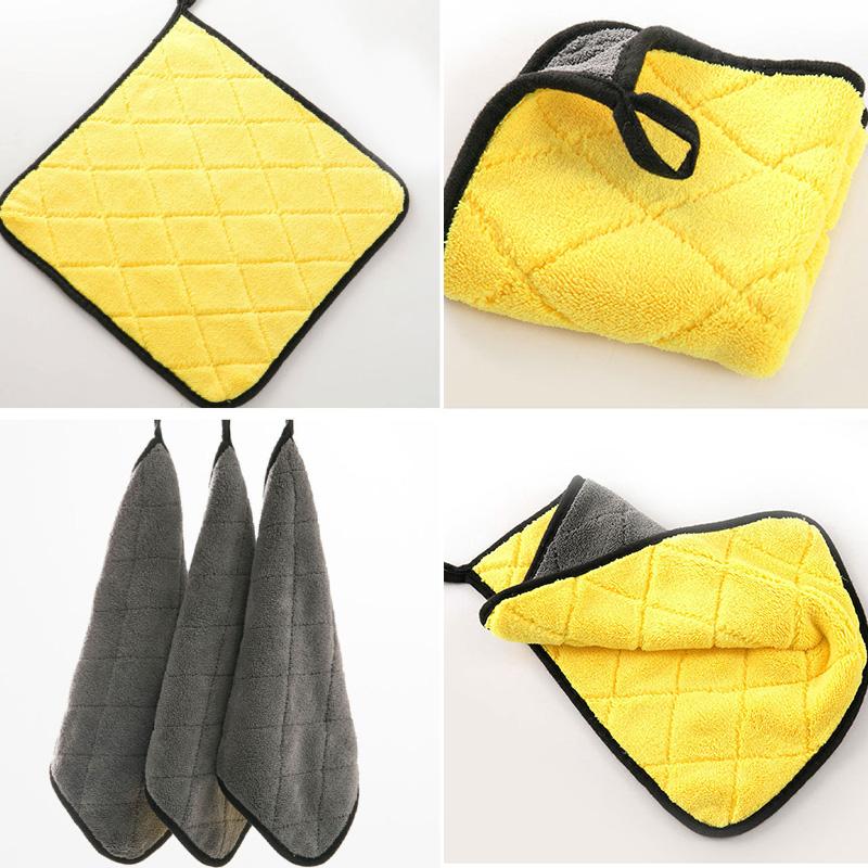 SEAMETAL 800GSM Car Microfiber Cleaning Towel Soft Polishing Waxing Super Absorbent Drying Auto Detail Clean Towel