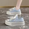 Fashion CRLAYDK Fashion Platform Mesh Shoes for Women Lace Pearl Casual Sneakers Ladies Lace Up Sports Walking Breathable Tennis