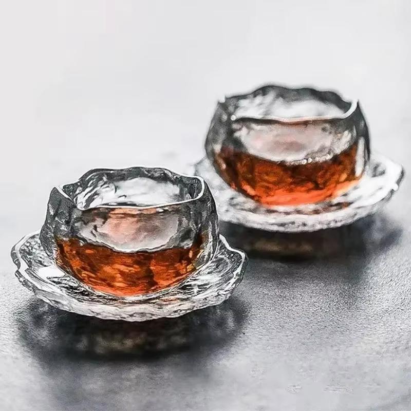 1pc Japanese Style Glass Cup Tasting Transparent/Frozen Tea s Kongfu Master Teacup White Wine water pipe glass