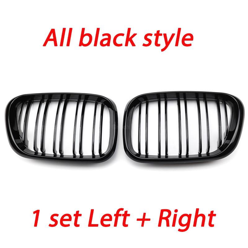 

Передняя решетка радиатора капота Бампер Черная Форма Решетка Подходит Для BMW E53 X5 До рестайлинга 1999-2003 Автоаксессуары Запасная часть All Black