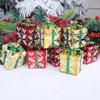 Christmas 2025 Plastic Ornaments Snowflake Pattern Exquisite Mini Gift Box Festival Decorations 4pcs/Box