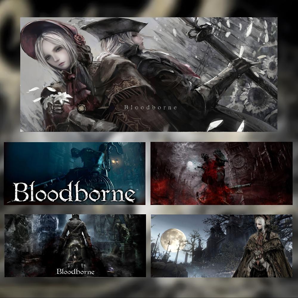 Dark Gothic Game Bbloodborne Mouse Pad Large Thick Desk Pad Stitched Edges Gaming Mouse Mat For Pc