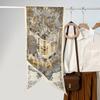 New parallel scarf simulation silk scarf spring and autumn women's thin high-end plant flower printed scarf