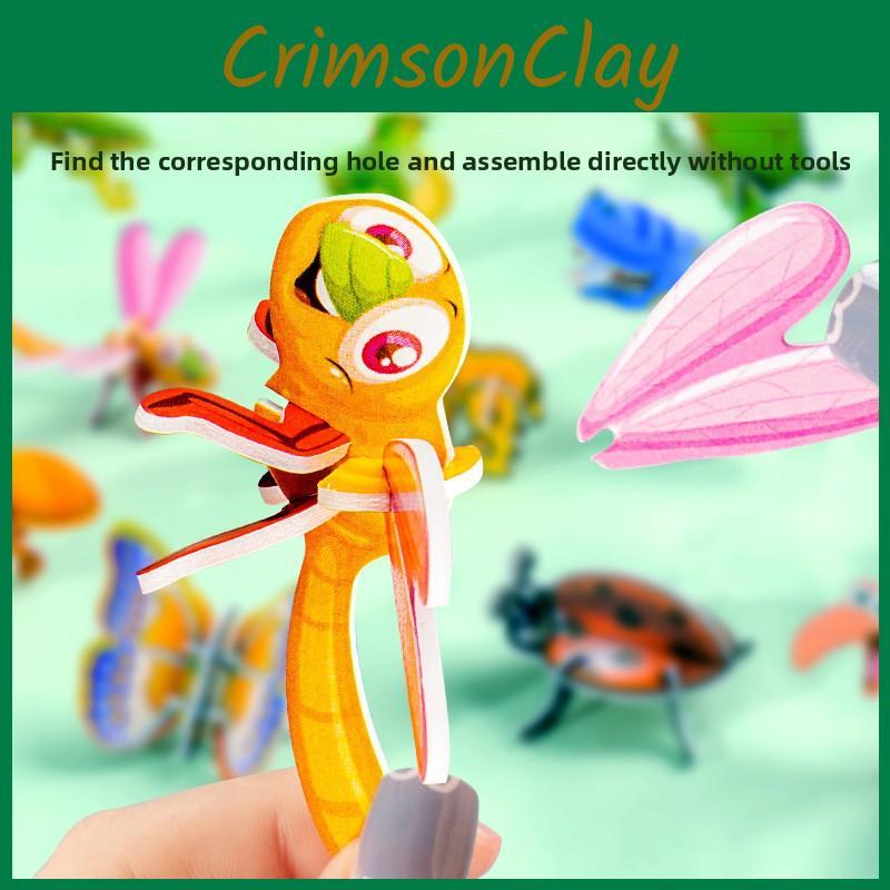 Children Toy Building Eps Material Diy Dinosaur Insect 3d Puzzle Learning Gift