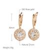 Autumn and winter fashion micro-inlaid zircon ear buckle 585 rose gold hollow flower earrings women