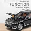 1/24 Scale BMW 760Li Toys Model Car Alloy Diecast Vehicle Model with Light and Sound Simulated Car Toy for Children Gifts Collection