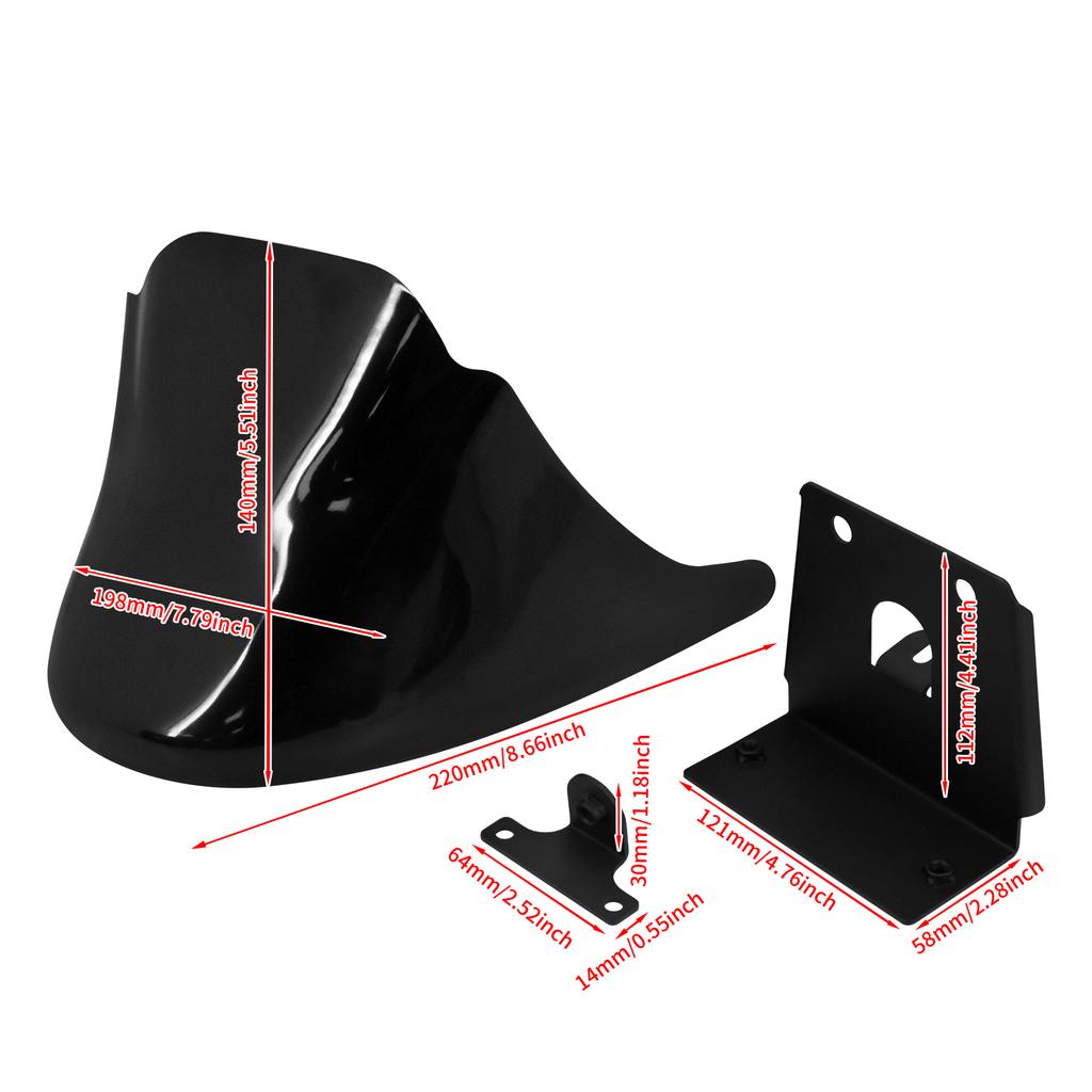 Motorcycle Front Bottom Spoiler Mudguard Air Dam Chin Fairing Black For Harley Sportster XL 883 1200 Super Low Custom 2004-2022