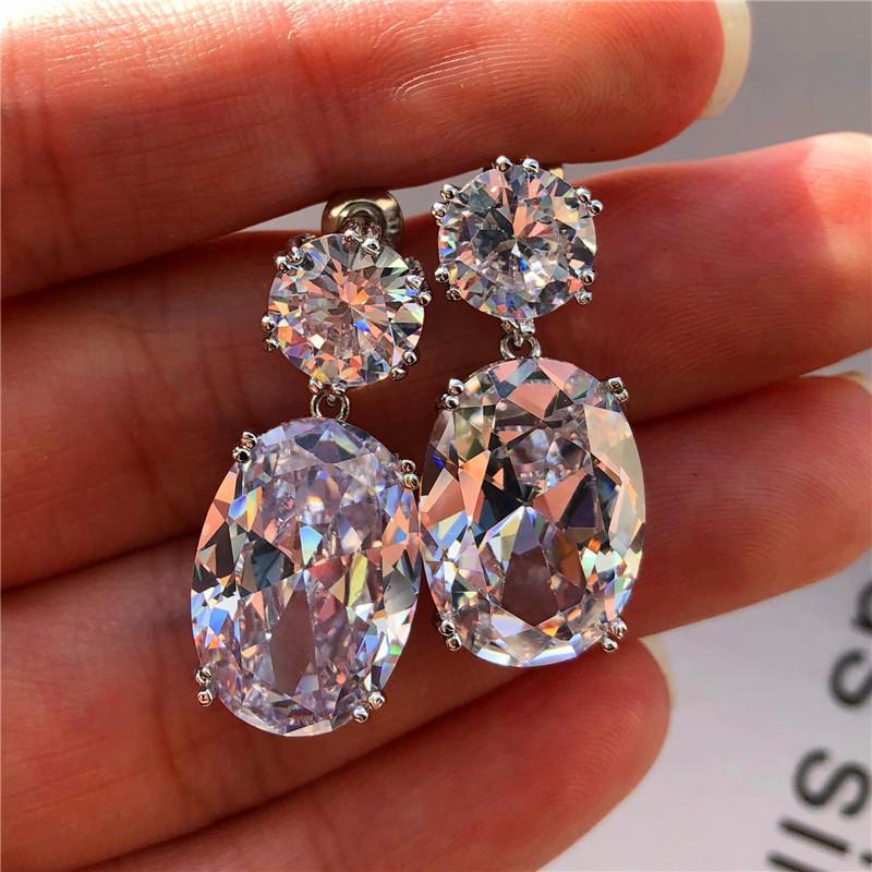 European & American Style Dragonfly Egg-shaped Zircon Earrings, Multicolor Fashion Studs for Women