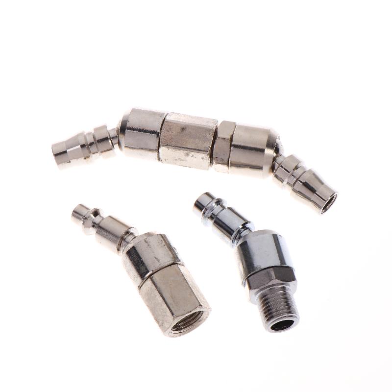 1Pcs Europe/C-Japan/Us Type Connect With Bsp 1/4" Thread Swivel Air Tool Fittings 360° Rotatable Air Hose Spray Gun Quick Plug
