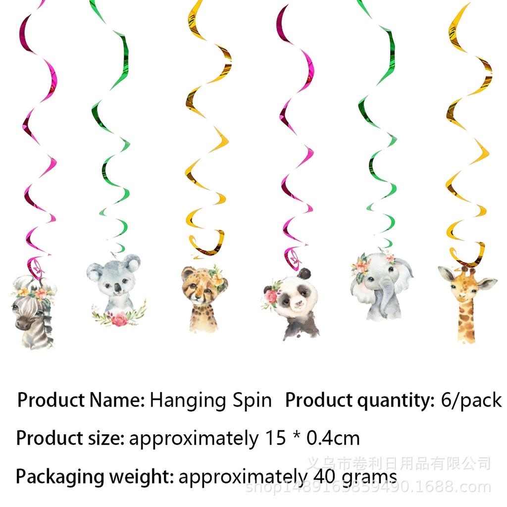 Jungle Animal Party Supplies Party Decoration Banner New Year'S Arrangement Package New Year'S Arrangement Props