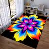 Colorful Abstract Flower Petal Pattern Carpet - Home Decor Art Rug Suitable for use as an anti-slip for living room bedroom sofas