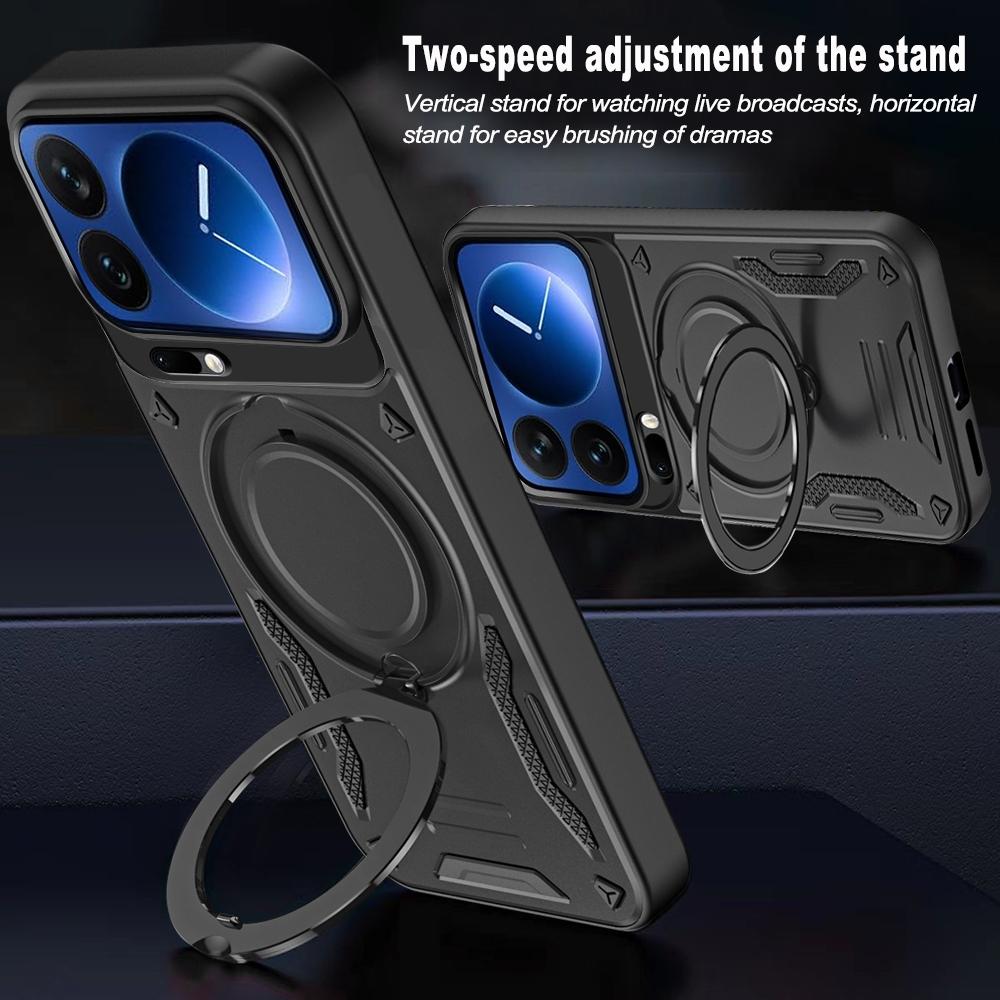 For Xiaomi 17 Pro Max Magnetic Case Shockproof TPU + PC Phone Back Cover with Kickstand