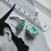 Silberohrringe mit natürlichem Smaragd 11,133 ct (2206316)