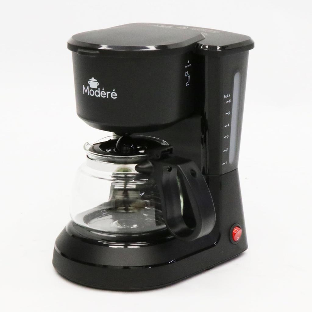 Tokyo Deco I001 Drip Coffee Maker, 2-4 Cups, Approx. 600ml, Keeps Warm, Glass Server, Mesh Filter, Black Filter Box, Heating Plate, Drip Protection,