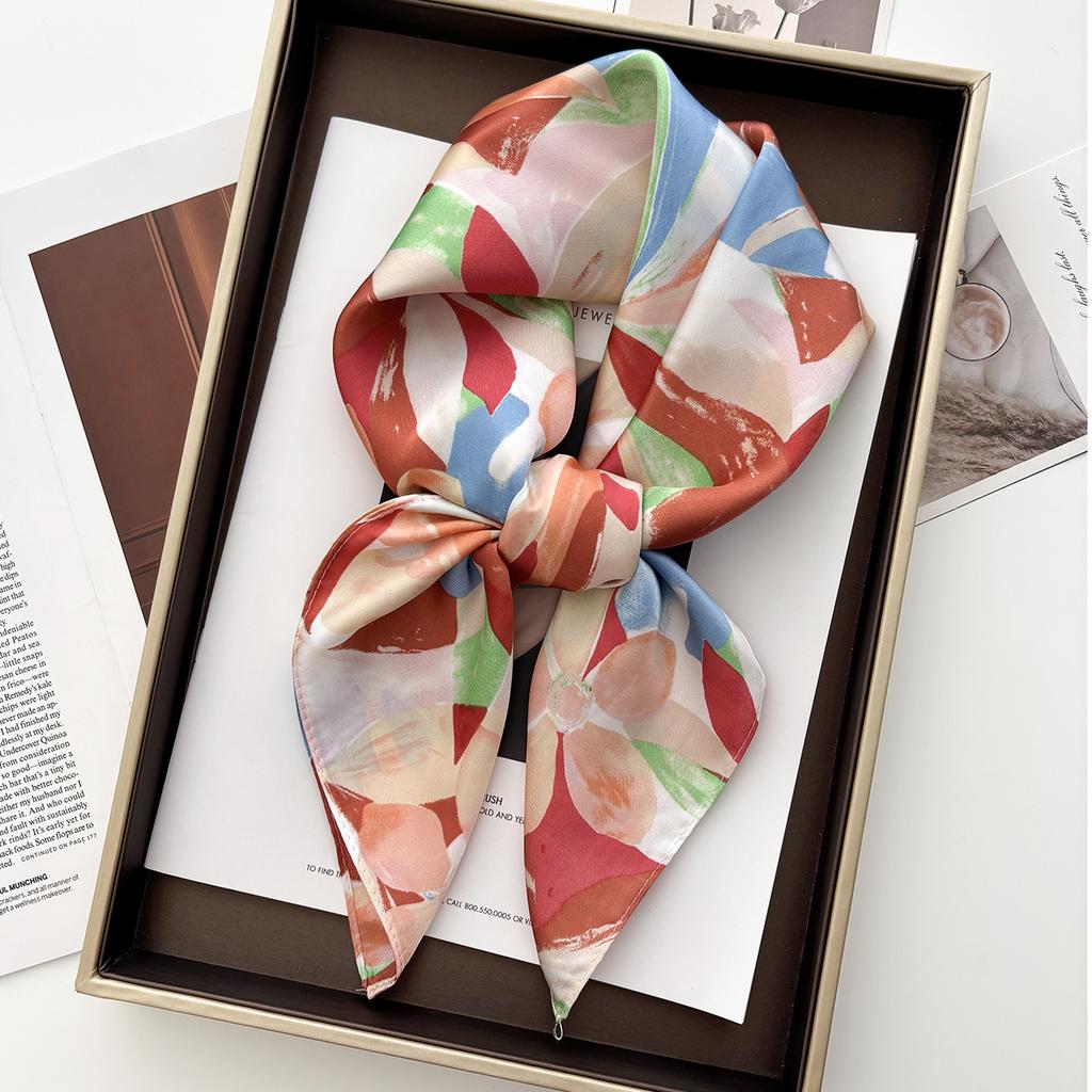 1Pc 70*70Cm Square Scarf Women Luxury Beach Scarf Fashion Lady Hair Head Bandana Wraps Female Neckerchief Hijab Shawl