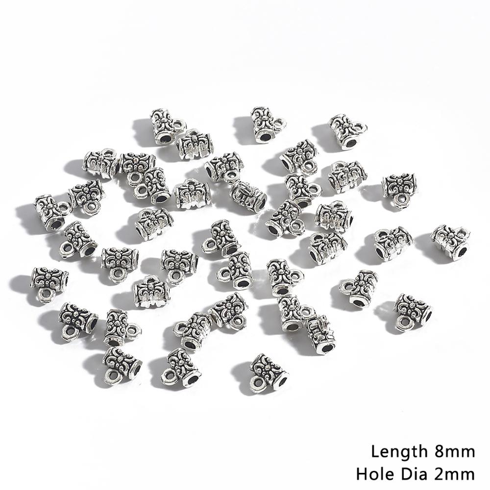 New Fashion 20Pcs/Lot Antique Silver Color Beads For Jewelry Making Bracelet Necklace Accessories Fashion Pendants DIY Findings