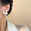 French Style Pearl Bowknot Earrings For Women Sweet Exquisite Irregular Bow Stud Earrings For Women Ear Buckle Party Holiday Jewelry Gifts
