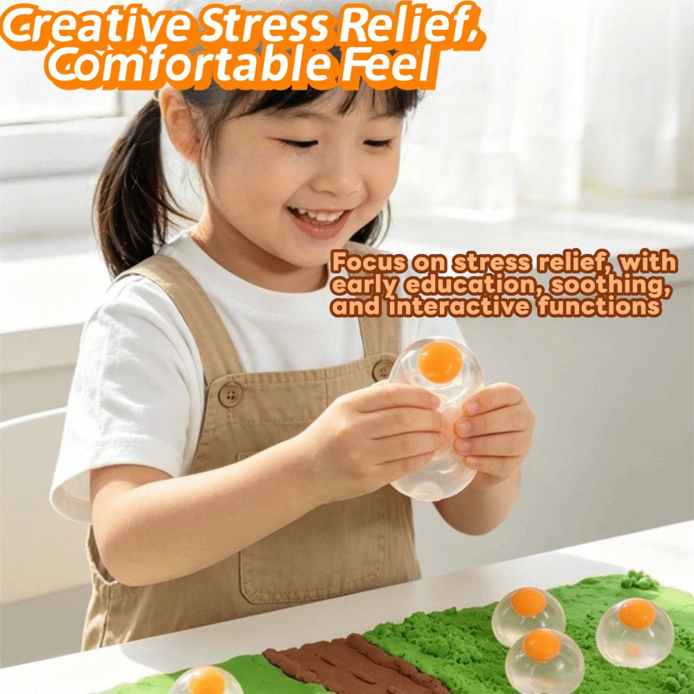 Simulation Egg Egg Fidget Toy Transparent Simulation Egg Squishy Toy  Kids Gift