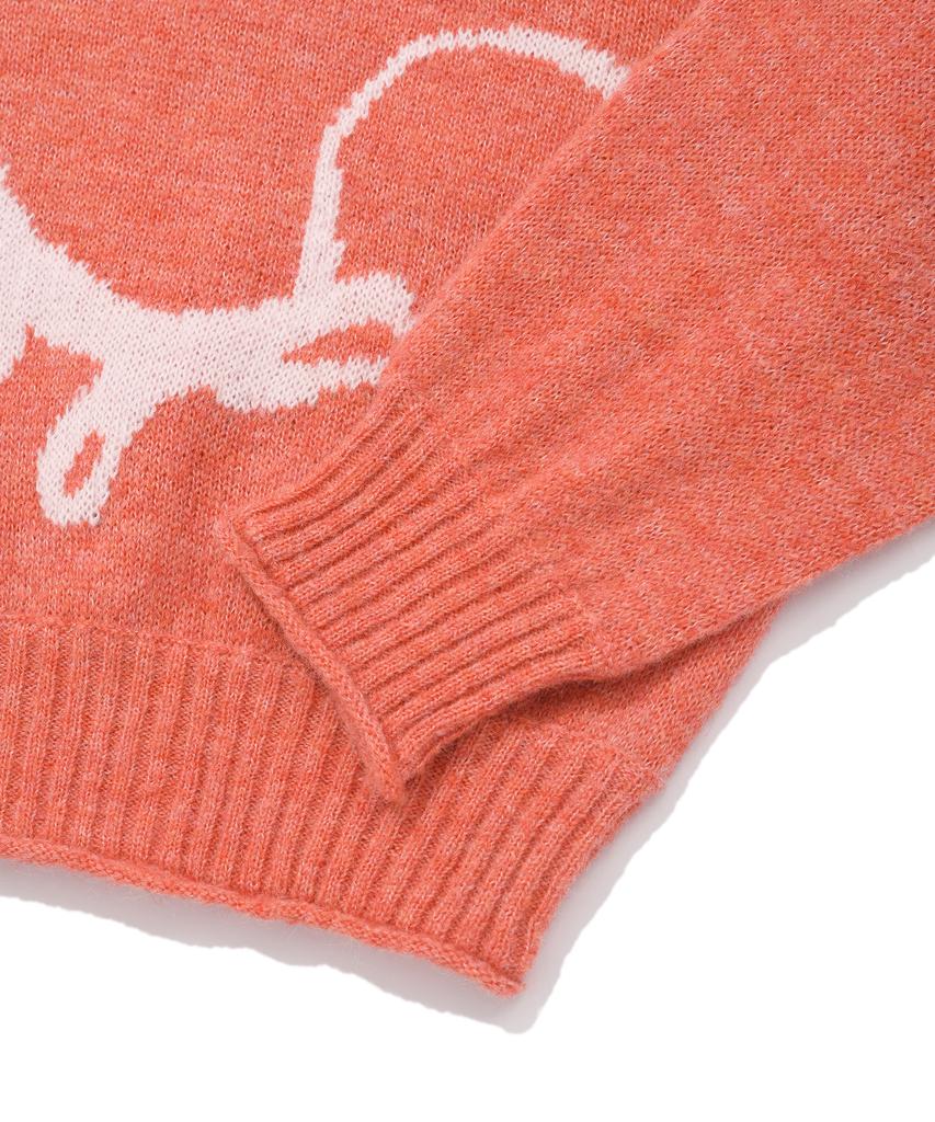 FALLETT Flowing Ribbon Knit Pink