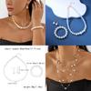 Vintage Elegant Pearl Jewelry Set With Geometric Design For Summer Gift Idea