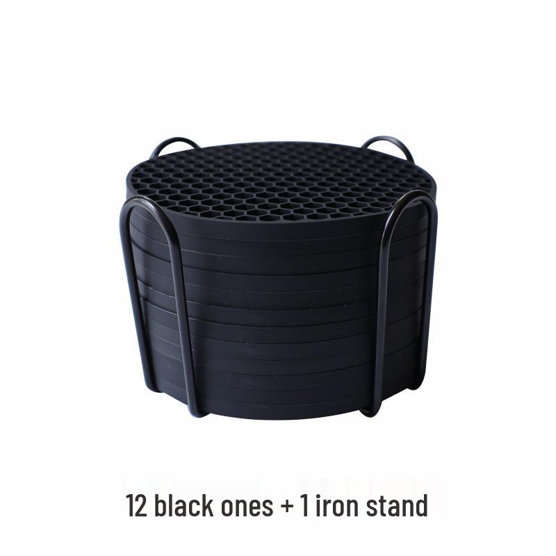 Honeycomb Silicone Coaster - Non-slip, High-Temperature Resistant, Waterproof Heat Insulation Pad