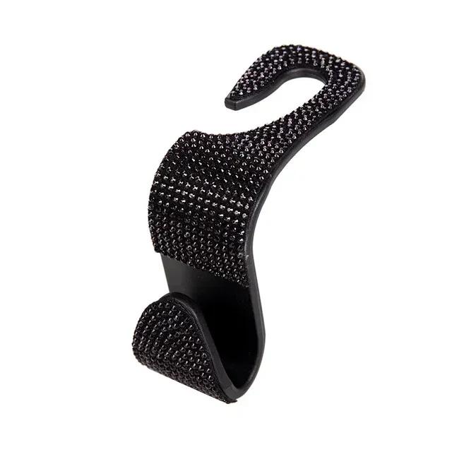 1Pcs Universal Bling Diamond Car Seat Back Hook Hanger Vehicle Auto Headrest Storage Holder Rhinestone Decor Car Accessories